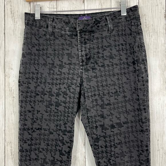 NYDJ Super Skinny Slim Black Mid Rise Lift Tuck Stretch Velvet Texture Jeans 4 - Picture 2 of 12